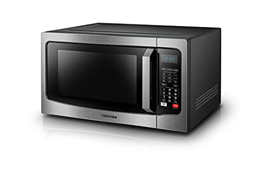 TOSHIBA 3-in-1 EC042A5C-SS Countertop Microwave Oven, Smart Sensor, Convection, Combi., 1.5 Cu. ft with 13.6 inch Removable Turntable for Family Size, Mute Function & ECO Mode, 1000W, Stainless Steel