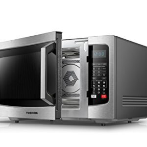 TOSHIBA 3-in-1 EC042A5C-SS Countertop Microwave Oven, Smart Sensor, Convection, Combi., 1.5 Cu. ft with 13.6 inch Removable Turntable for Family Size, Mute Function & ECO Mode, 1000W, Stainless Steel