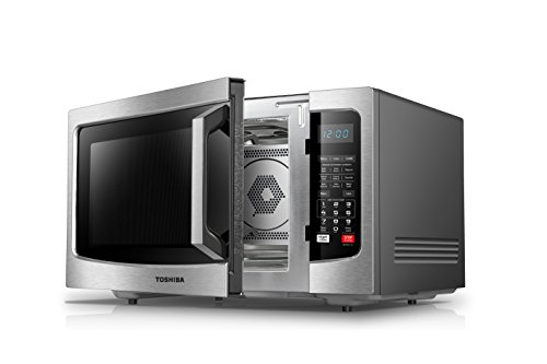 TOSHIBA 3-in-1 EC042A5C-SS Countertop Microwave Oven, Smart Sensor, Convection, Combi., 1.5 Cu. ft with 13.6 inch Removable Turntable for Family Size, Mute Function & ECO Mode, 1000W, Stainless Steel