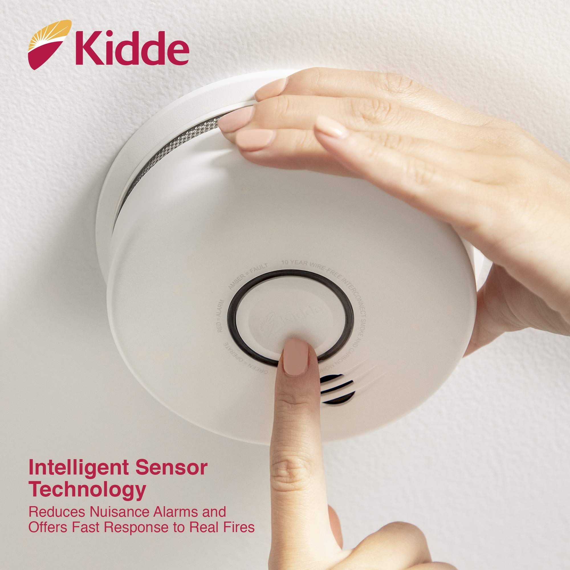 Kidde Smoke & Carbon Monoxide Detector, 10-Year Battery, Interconnect Combination Smoke & CO Alarm, Voice Alert