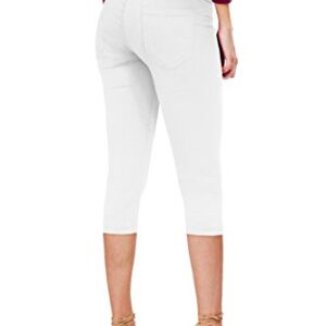 Hybrid & Company Women's Stretchy Denim Capri Jeans Q19411X White 22