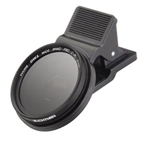 zomei 37mm professional cell phone camera cpl lens filter with clip for galaxy s8 android smartphone