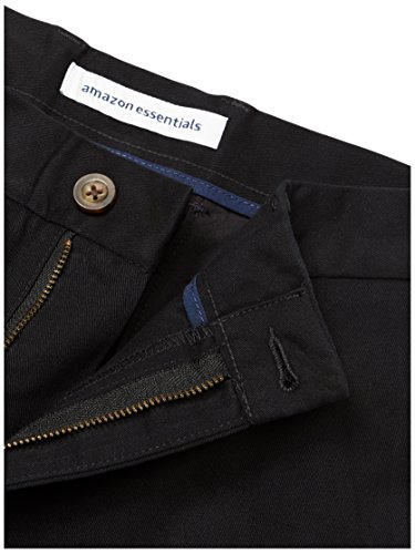 Amazon Essentials Men's Slim-Fit Wrinkle-Resistant Flat-Front Chino Pant, Black, 34W x 30L