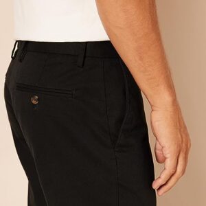 Amazon Essentials Men's Slim-Fit Wrinkle-Resistant Flat-Front Chino Pant, Black, 34W x 30L