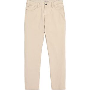 IZOD Men's Saltwater Stretch Flat-Front Chino Pants, Pale Khaki Slim, 33W x 29L