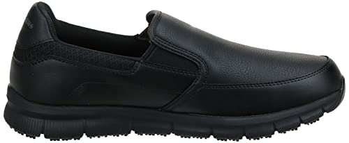 Skechers Men's Nampa-Groton Food Service Shoe, Black, 9 Wide