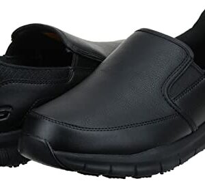 Skechers Men's Nampa-Groton Food Service Shoe, Black, 9 Wide