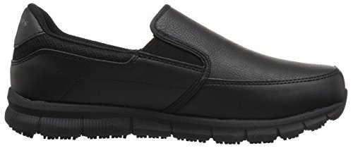 Skechers Men's Nampa-Groton Food Service Shoe, Black, 9 Wide