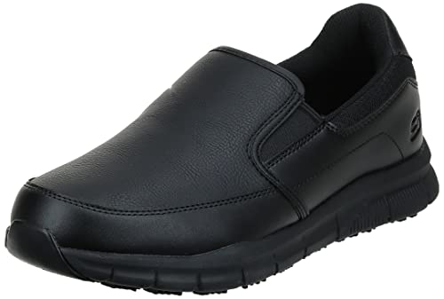 Skechers Men's Nampa-Groton Food Service Shoe, Black, 12 Wide