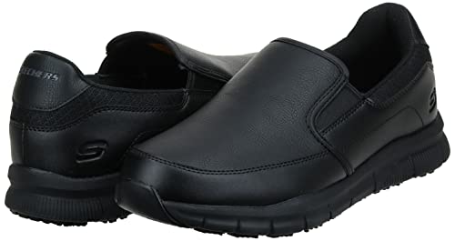 Skechers Men's Nampa-Groton Food Service Shoe, Black, 12 Wide