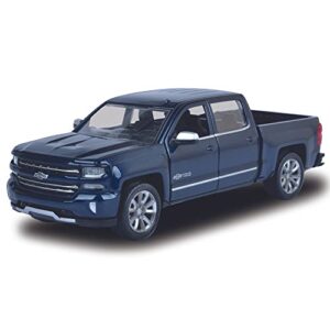 Motormax 79353BL 2018 Chevrolet Silverado LTZ Centennial 100 Years Anniversary Edition Blue 1/27 Diecast Model Car