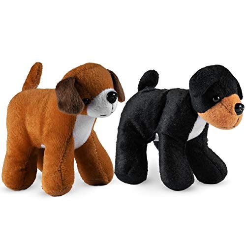 Bedwina Plush Puppy Dogs - Pack of 12 Assorted Stuffed Animals, 6 Inches Tall, Cute Stocking Stuffers