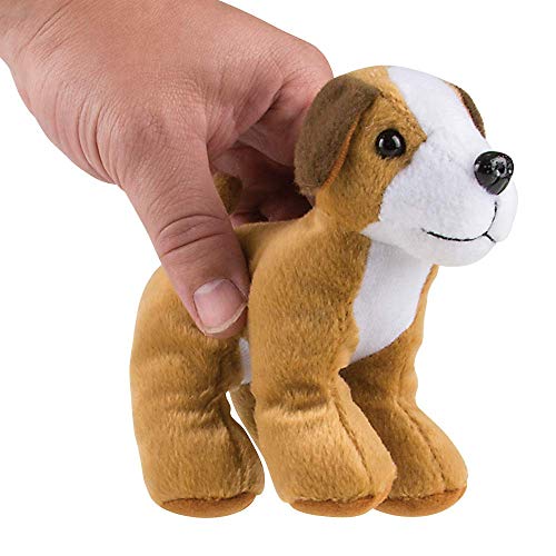 Bedwina Plush Puppy Dogs - Pack of 12 Assorted Stuffed Animals, 6 Inches Tall, Cute Stocking Stuffers