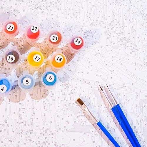 Komking Paint by Number for Adults Kids, Paint by Number Kits on Canvas, DIY Acrylic Painting Kits for Art Crafts Gift, Colorful Balloon 16x20inch Without Frame