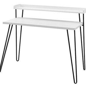 Ameriwood Home Haven Retro Desk with Riser, White