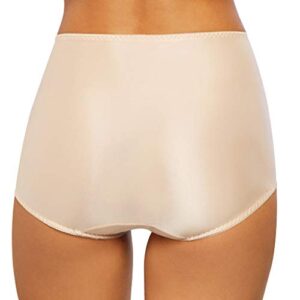 Bali Women's Double Support Brief 3-Pack, Black/Soft Taupe/Soft Taupe, 7