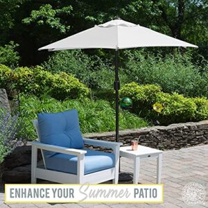 Punchau 6 Ft Outdoor Patio Umbrella, Easy Open/Close Crank and Push Button Tilt Adjustment - Gray Market Umbrellas
