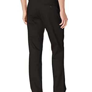 Dockers Men's Athletic Fit Signature Khaki Lux Cotton Stretch Pants, Black, 29W x 30L