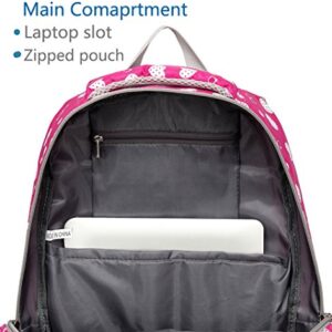 BLUEFAIRY Girls Backpack Kids Elementary School Bags Child Bookbags Waterproof Lightweight Travel Sturdy Durable Gift Mochila Para 5.6.7.8.9.10 Niñas（Rose Red）