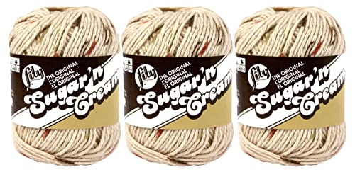 Bulk Buy: Lily Sugar 'n Cream 100% Cotton Yarn (3-Pack) Ombres, Prints, Scents & Stripes (Sonoma Print #2018)