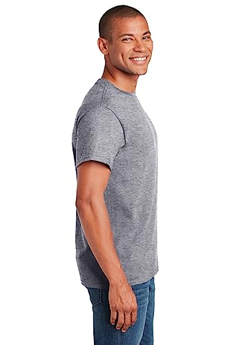 Gildan Men's Crew T-Shirts, Multipack, Style G1100, Black/Sport Grey/Charcoal (5-Pack), Large