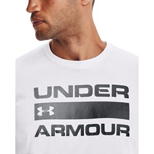 Under Armour mens Team Issue Wordmark Short-sleeve T-shirt , White (100)/Black , XX-Large