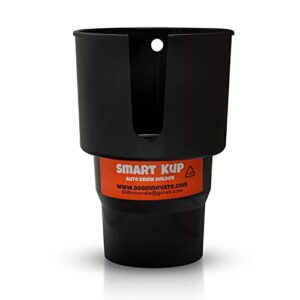 smart kup car cup holder expander - fits hydro flasks 32/40 oz, nalgene, yeti & large bottles up to 3.8 inches wide - for car up to 3.2 inches wide