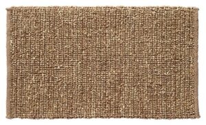 hf by lt sophia braided seagrass and jute doormat, 18 x 30 inches, durable and sustainable handwoven seagrass and jute, static free, beige