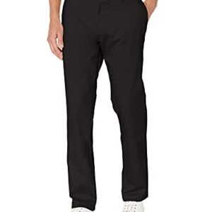 Dockers Men's Athletic Fit Signature Khaki Lux Cotton Stretch Pants, Black, 36W x 32L