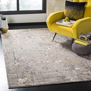 SAFAVIEH Meadow Collection 9' x 12' Grey MDW178F Modern Abstract Area Rug