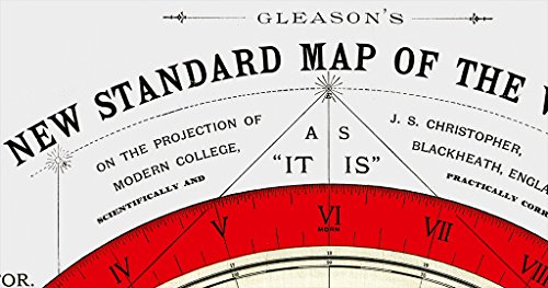 Flat Earth Map - Gleason's New Standard Map Of The World - Medium 18" x 24" Poster Includes FREE eBook and Flat Earth Bumper Sticker