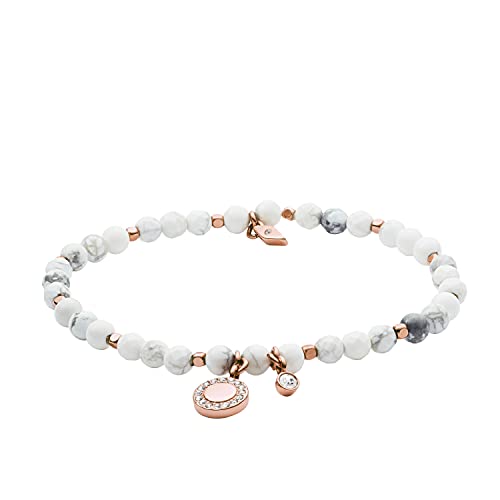 Fossil Women's Rose Gold-Tone Beaded Bracelet, Color: Rose Gold (Model: JA6934791)