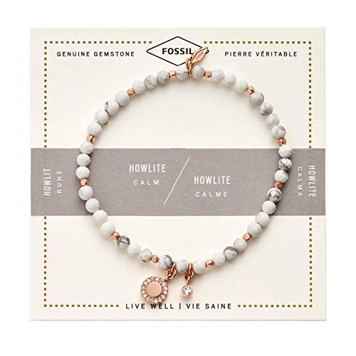 Fossil Women's Rose Gold-Tone Beaded Bracelet, Color: Rose Gold (Model: JA6934791)