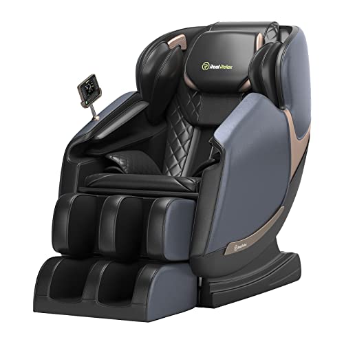 Real Relax Massage Chair, Full Body Zero Gravity Massage Chair with Dual-core S Track LCD Remote Bluetooth Heating, Favor-04 ADV