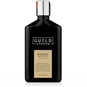 Gilchrist & Soames Guild + Pepper Body Wash and Shower Gel - 9oz - Natural, Essential Oils, All Skin Types, Zero Parabens, Sulfates, and Phthalates