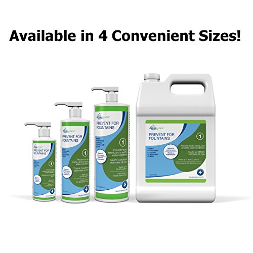 Aquascape PREVENT Water Treatment for Fountains, Waterfalls, Rock and Gravel, Prevent White-scale Buildup, Stains, Foam and Other Unsightly Water Conditions. 8 oounce / 236 ml | 96073