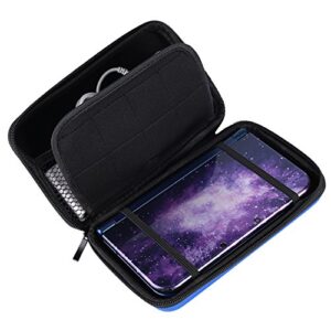 AKWOX Carrying Case Compatible with for Nintendo New 3DS XL,3DS XL, Hard Travel Protective Shell for Console& Game (Blue)
