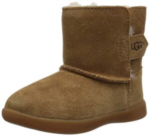 ugg unisex child keelan ankle boot, chestnut, 8 toddler us