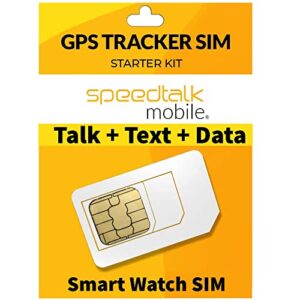 speedtalk mobile gps tracker sim card starter kit | 3 in 1 universal simcard: standard, micro, nano for kids senior pet car fitness activity 5g 4g lte tracking devices | no contract