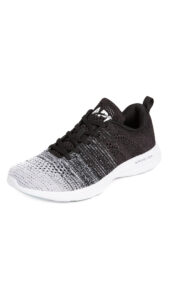 athletic propulsion labs (apl) techloom pro white/heather grey/black melange 9 b (m)