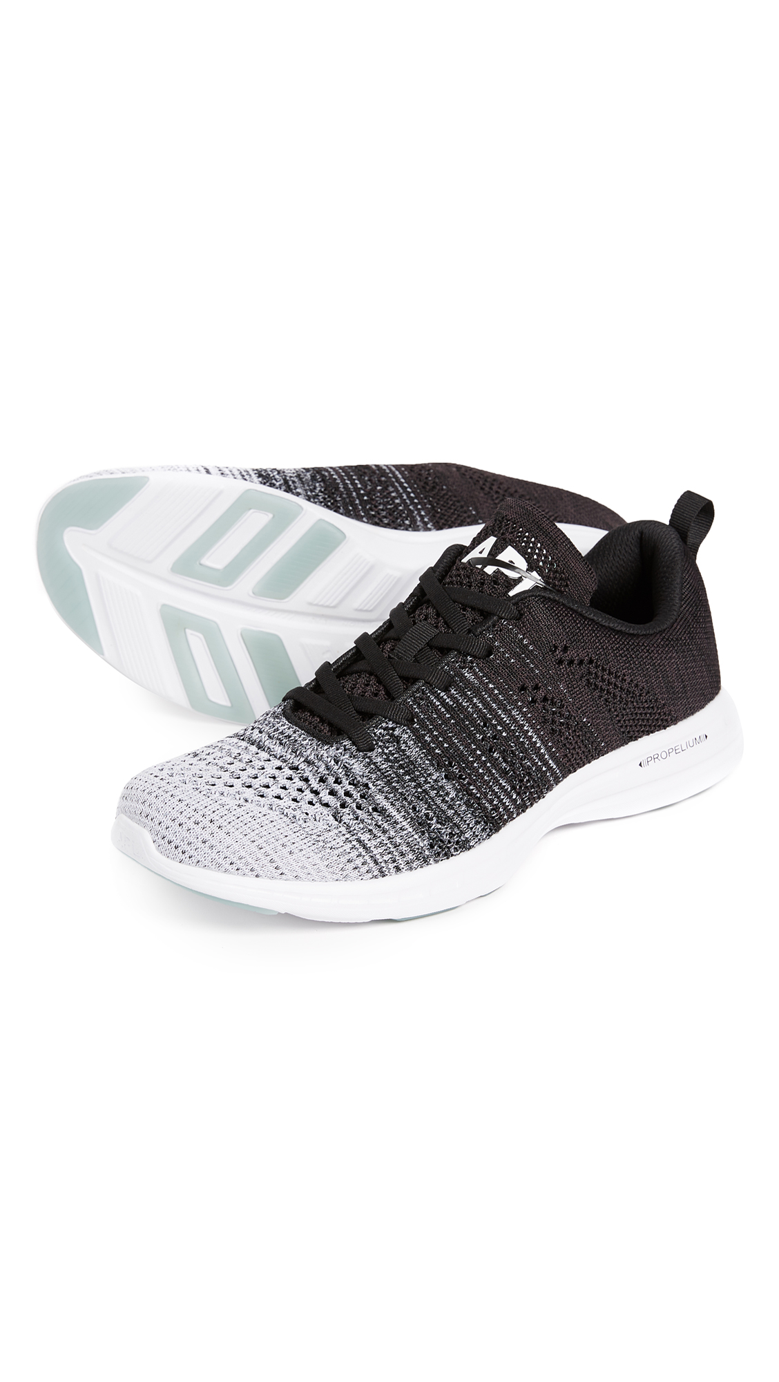 Athletic Propulsion Labs (APL) Techloom Pro White/Heather Grey/Black Melange 9 B (M)