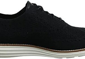 Cole Haan Men's Original Grand Knit Wing TIP II Sneaker, BLACK/IVORY, 10 M US