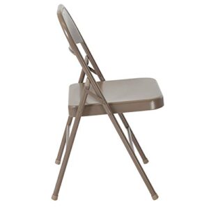 Flash Furniture HERCULES Series Double Braced Beige Metal Folding Chair