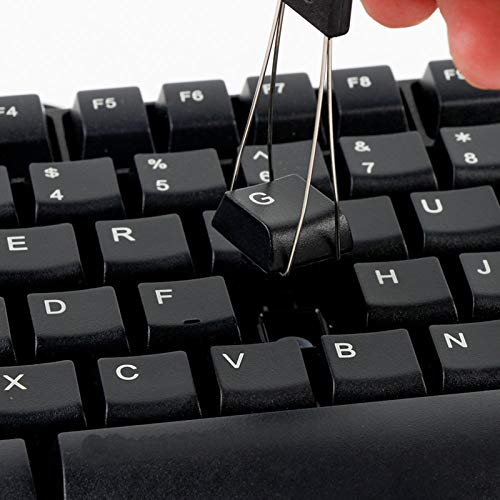 Ortarco Keycap Puller for Mechanical Keyboard Stainless Steel Keycap Remover Tool Fixing Keyboard Black