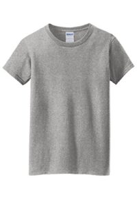 gildan blank t-shirt - unisex style 5000 adult sports grey