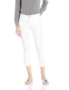 democracy womens absolution crop jeans, optic white, 8 us