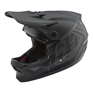 troy lee designs d3 fiberlite mono full-face downhill bmx mountain bike adult helmet with tld shield logo (2xlarge, black)