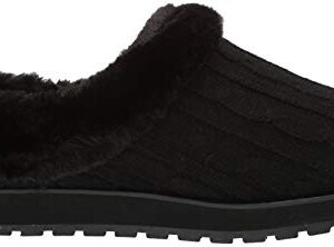 Skechers Women's Ice Angel Slipper, Black/Black, 7.5