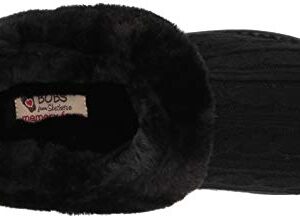 Skechers Women's Ice Angel Slipper, Black/Black, 7.5