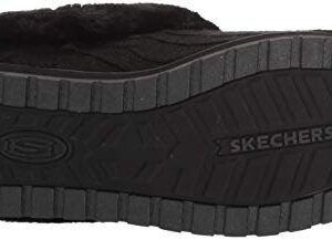 Skechers Women's Ice Angel Slipper, Black/Black, 7.5